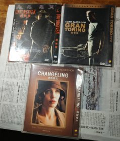 电影 DVD 克林特·伊斯特伍德作品：1.杀无赦（不可饶恕）/ 2. 老爷车 / 3. 掉包婴儿（安吉丽娜·朱莉主演）三碟合售（盘面干净 基本全新）