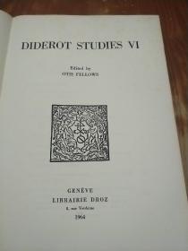 DIDEROT STUDIES VI（法文原版 狄德罗研究 6）