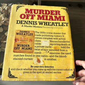 murder off miami 迈阿密谋杀案 Herewith the Clues 作者Dennis Wheatley 破案小说 实体线索 内有附件 罕见 忒休斯之船 类型的祖宗