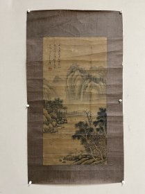 晚清画家李方膺
字晴江山水作品原裱