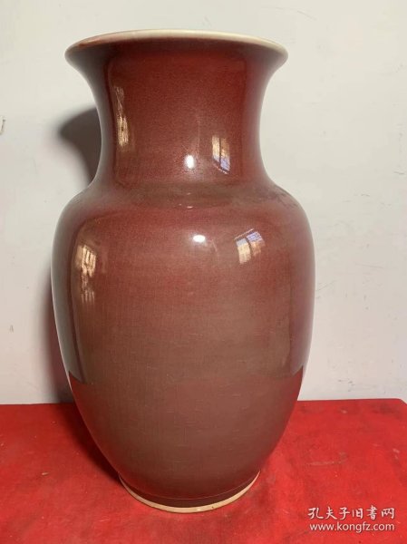 民国霁红釉大瓶，高30公分，品相一流，少见，保真，