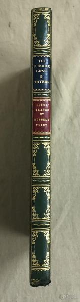 《马修·阿诺德歌谣录》1919年私人定制豪华小牛皮精装本， The Scholar Gipsy & Thyrsis 苏格兰水彩画之王罗素•弗林特绘本十张绝美水彩图