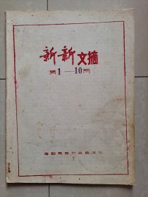 1985年 河南 洛阳 《新新文摘》试刊（即创刊号）1---第10期 合订1册（油印本）。