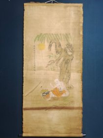 编号N452 纯手工画 装裱尺寸:150cm×65cm 画心尺寸:85cm×46cm