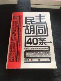 民主胡同40条：中国民主政治一般原理的随机阐释