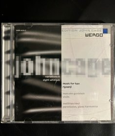 约翰凯奇john cage作品集，wergo厂牌出品，原版cd盘面完好