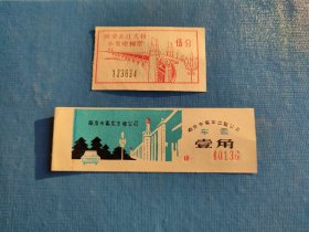 南京老票证2张，70年左右，九五品，如图，尺寸是电梯票尺寸。包真。特殊商品，售后不退。