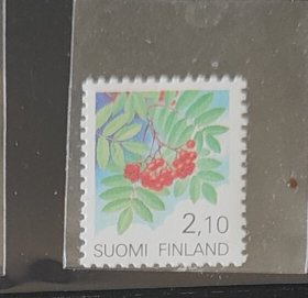 外国植物邮票 芬兰 1990年 1新