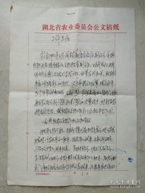 值得关注 湖北省农村二轮延包办公室主任，原湖北省农村经济管理局局长姜有才手稿《工作总结》