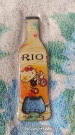 RIO COCKTAIL×Hello Kitty开瓶器（fruitpunch＋vodka ） 磁性可贴冰箱