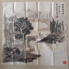 山水画，保真手绘，低价出，款不详。