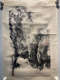 张登堂  夏山图  国画立轴