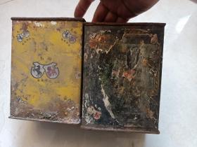民国时期的老物件（大德颜料狮马牌2盒）黑色和黄色石料彩