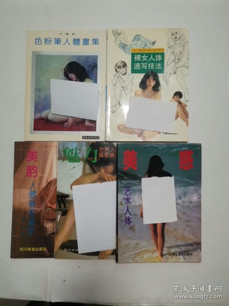 裸女人体速写技法，色粉笔人体画集，美惑艺术人体，美韵人体艺术摄影，魅力世界人体艺术摄影精品惑（5册合售）