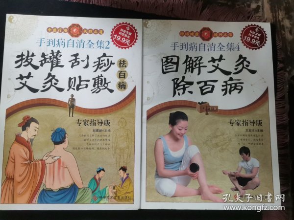 科技文献：手到病自消全集4：图解艾灸除百病（专家指导版）图上两本合售