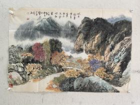 【终身保真字画，得自画家本人】张天一，100x68cm，部分有裂有缺如图！
        张天一（光明），中国美术家协会会员，中国工笔画学会会员，民进开明画院理事。