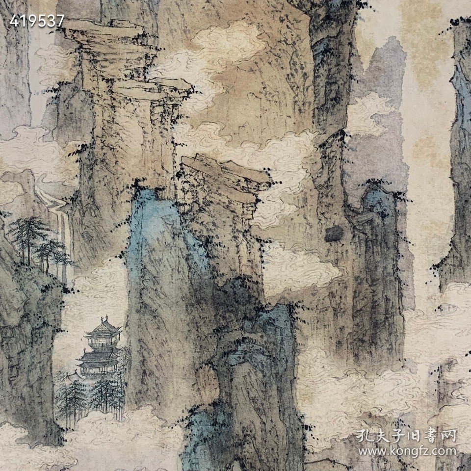 品名：【仇英仙山楼阁图】 |精装挂轴 尺寸：157×40cm 材质：采用150g高清艺术加厚宣 纸，进口顶级微喷机复刻， 原汁原味，适合学习临摹 欣赏装饰。 整体锦绫装裱，锦绫收边， 以供饕赏，书房茶室装饰 之佳品，馈赠师友之好物。 价格：特惠65元非边疆