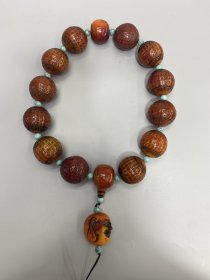 仿蜜蜡破锣经手持 尺寸如图