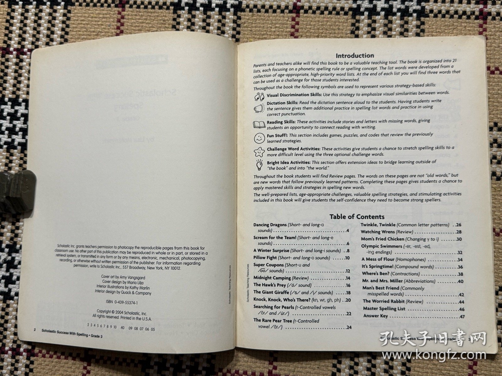 【英文】Scholastic Success With Spelling Workbook（Grade 3） 品相自鉴
