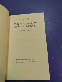 Wittgenstein on Rules and private language Saul A. Krikpe 维特根斯坦论规则和私人语言