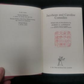 【英文原版书】「Everyman's Library No.146」Jacobean and Caroline Comedies（ 「人人文库第146号」《詹姆士一世时期和卡罗琳时期的喜剧》）