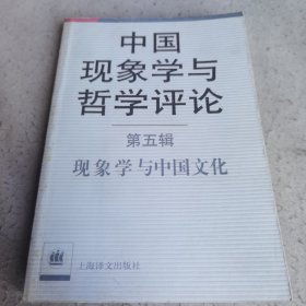 中国现象学与哲学评论 第五辑现象学与中国文化