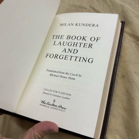 Easton真皮限量本： 米兰·昆德拉 《笑忘录》The Book of Laughter and Forgetting，1980年出版，真皮精装本