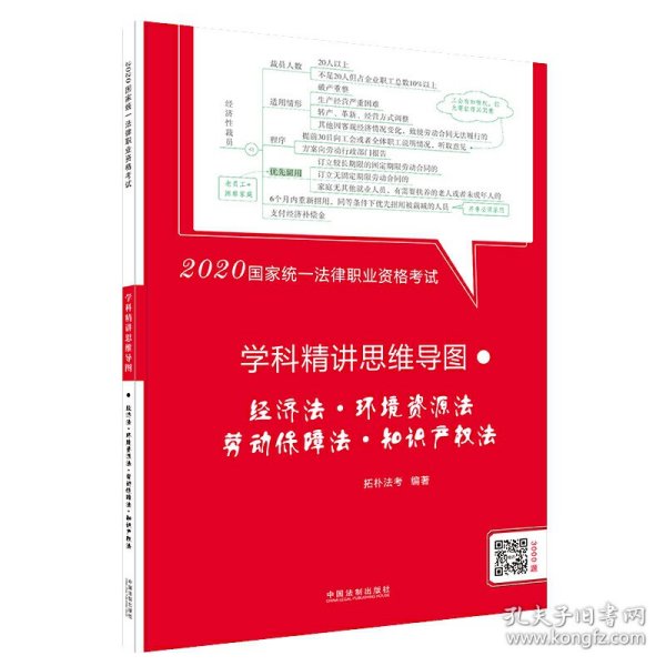 司法考试20202020国家统一法律职业资格考试学科精讲思维导图：经济·环境资源·劳动保障·知识产权法