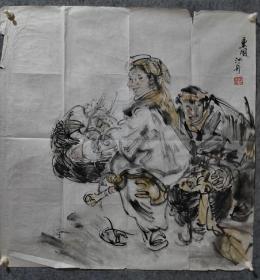张江舟   人物画  包手绘