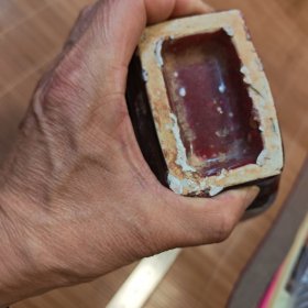 郎牙红瓷瓶一个包老放漏出高25公分