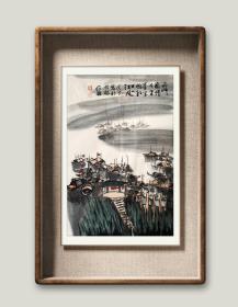 已故 叶侣梅作品 
“有史以来第一位专门从事桂林山水画，并有开拓创新精神的画家”
【说明】实物拍摄，印章都很清楚，仁者见仁，存疑勿扰。
【画心】68*45cm
【材质】软片
【简介】叶侣梅( 1919—1984 )广州人。中国美术家协会会员、中国美协广西分会理事。广州市立美术学校中国画系毕业。曾任广西艺专教师。著名山水画家。毕生探究桂林山水画，与李可染、白雪石三人同为桂林山水画大家