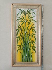 漂亮的带框竹子画一幅58*19cm