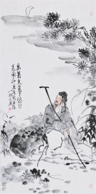 吴山明 国画字画四尺竖幅精品人物画02（自鉴）