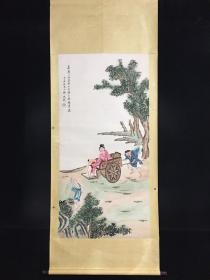 中堂画 人物图  纯手绘  一物—图
裱好尺寸  高*宽199cm*79cm
画芯尺寸  高*宽135cm*68cm