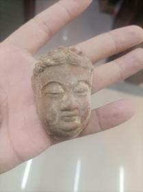 精美魏晋陶佛头