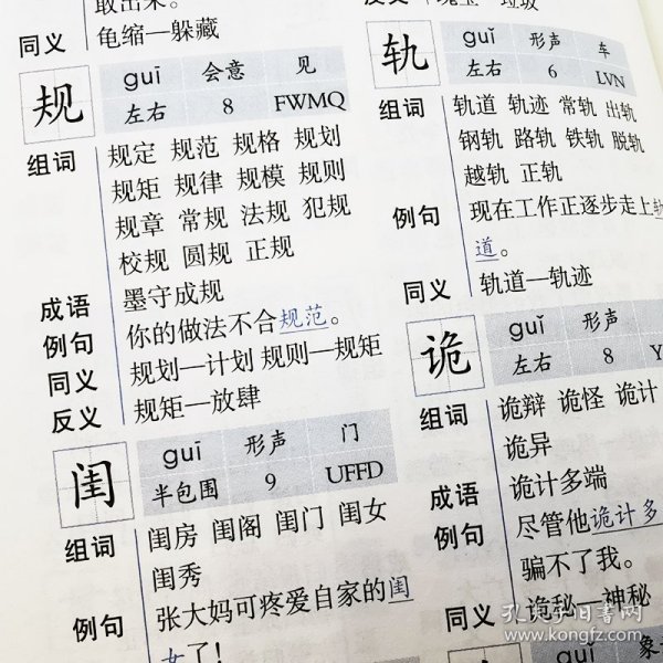 小学生习字组词造句成语同义词反义词一本通（双色版）