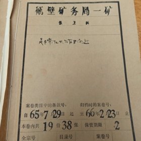 档案 1965年-1966年 16开38页 土匪头子护兵 专案定案呈报表 隐瞒历史问题 证明材料 家庭历史问题