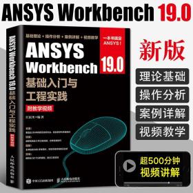 ANSYS Workbench 19.0基础入门与工程实践附教学资源 ANSYS19.0有限元仿真分析从入门到精通教程书籍ansys19几何建模网格划分书