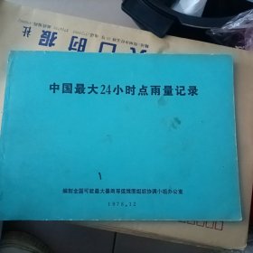 中国最大24小时点雨量记录