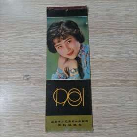 1981年挂历 电影明星 西安市工艺美术工业公司供销经理部 13张全【袖珍本】