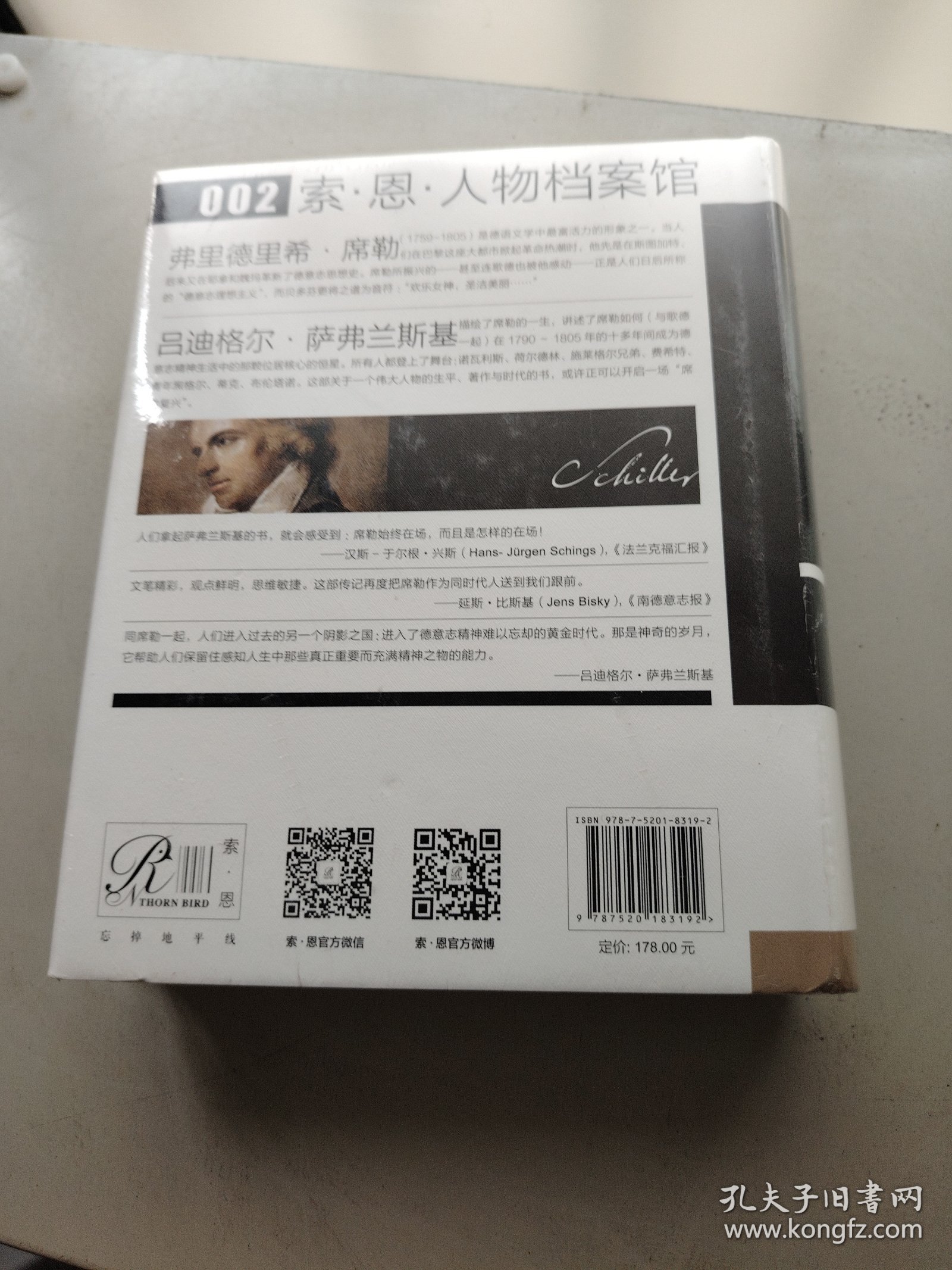 索恩丛书·德意志理想主义的诞生：席勒传