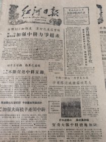 《红河日报》【河口和平大队加强中耕力争超产；蒙自城关冬红薯获得丰收；建水县陈官公社社员照片；（个旧市五星公社）大寨生产队不断促进中耕夏锄；（元阳县）河顺寨公社加强大面积丰产田中耕；（建水县）曲江公社开放农村市场，有照片；（个旧市）卖沙市场开放了；提高挂车质量，扩大拖挂运输，开远总站增加日用商品运输满足市场供应】