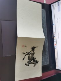五六十年代徐悲鸿木版水印贺卡。。