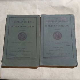 THE AMERICAN JOURNAL OF INTERNATIONAL LAW美国国际法杂志（1933.10/1935.4/1936.1/1936.7四本合售）