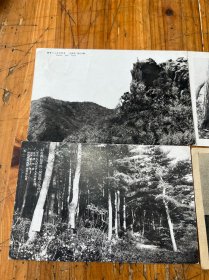 767:民国日本明信片《普贤山顶，大久村，日光中宫祠》4张，风景不错