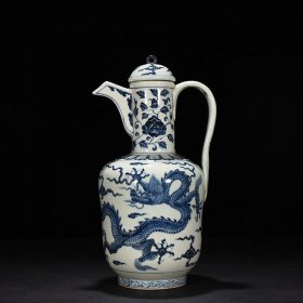 明宣德青花龙凤纹执壶    39×19厘米   1800