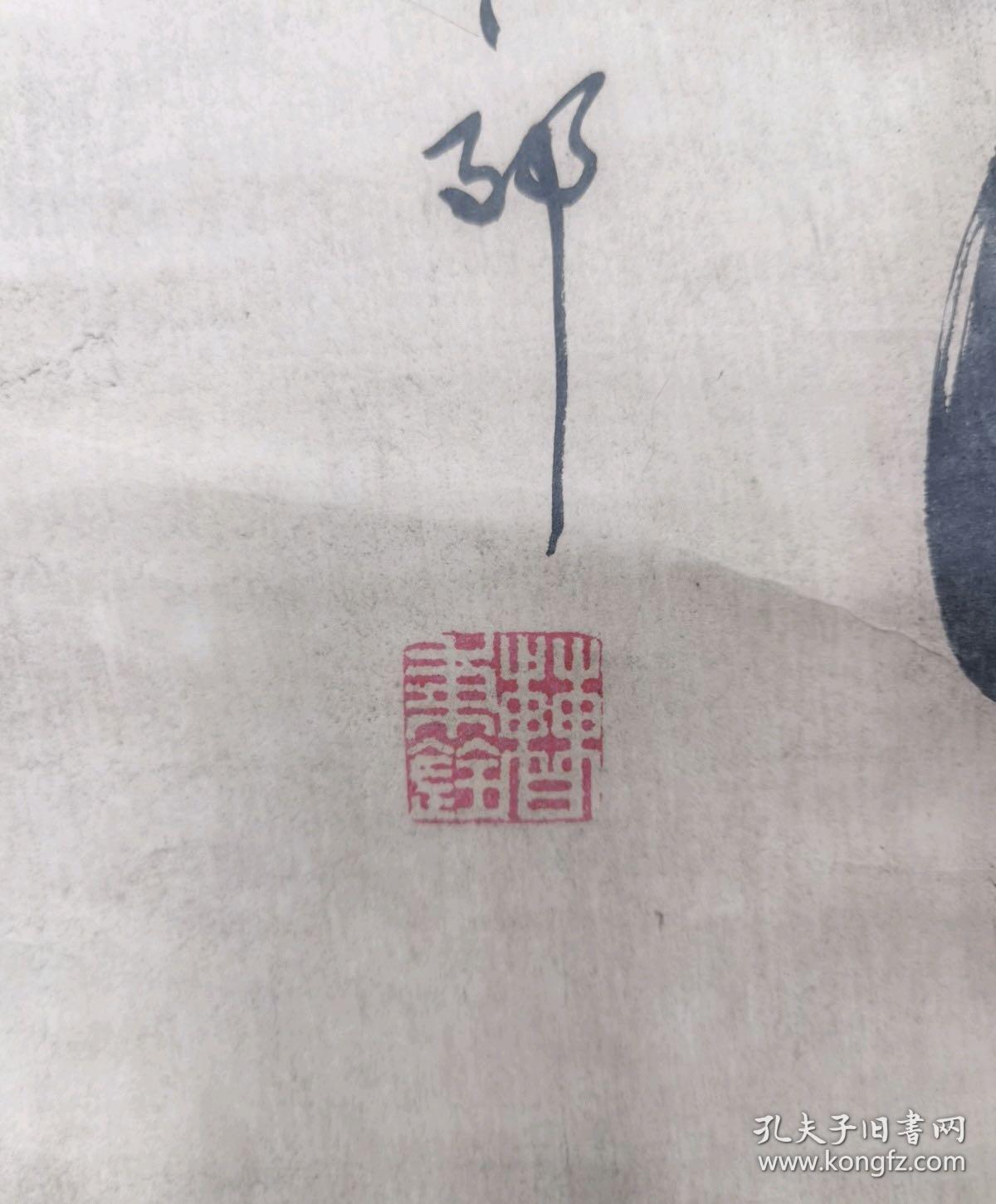 1984年 书法作品 云鹤 品相如图 尺寸120*64cm