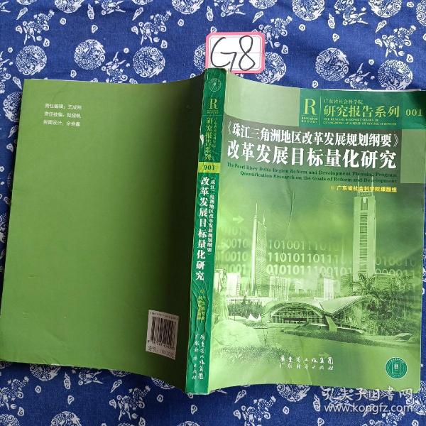 《珠江三角洲地区改革发展规划纲要（2008-2020）
》目标量化研究综合报告