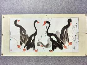 中国画鹅第一人宋斌老师精品国画保真出售
