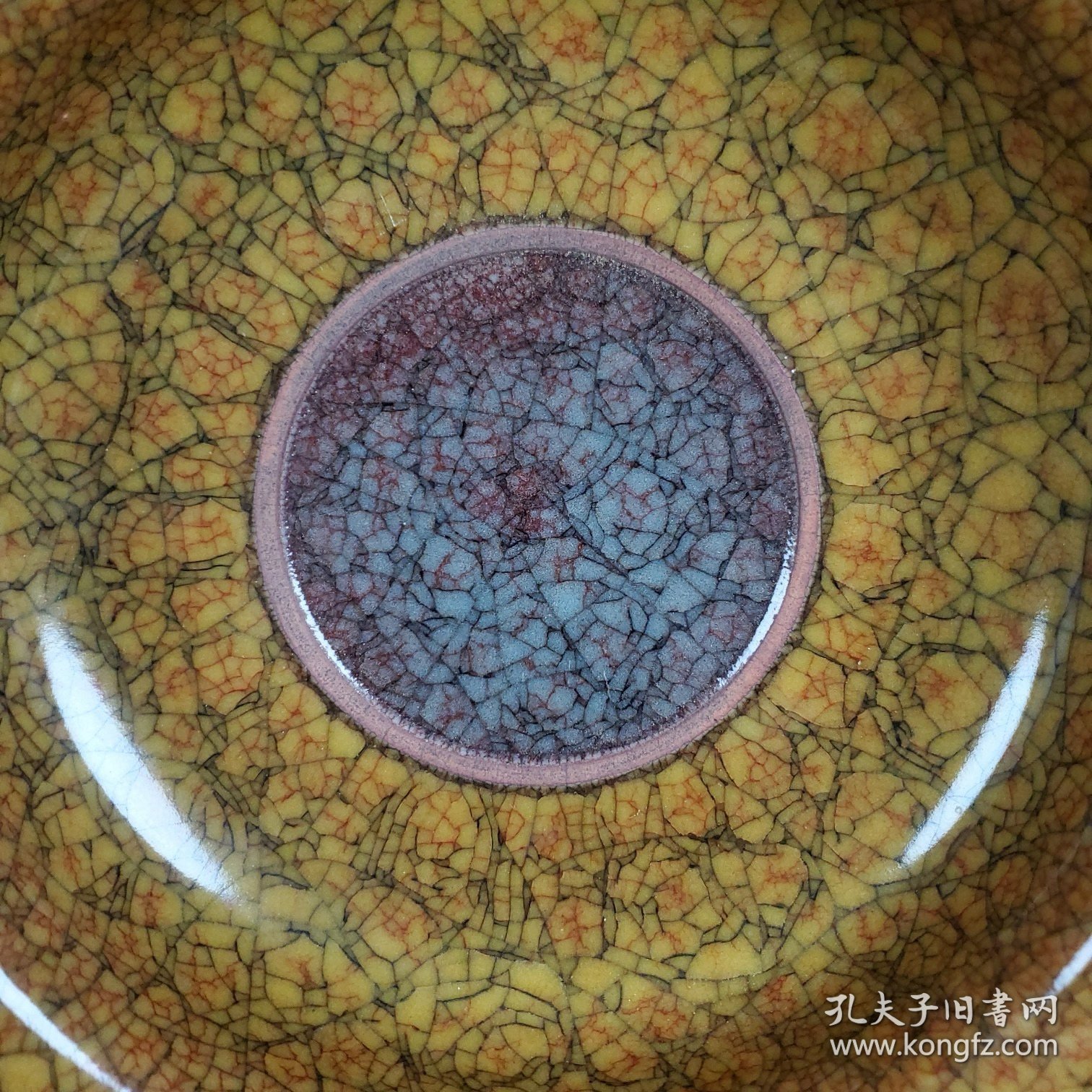 宋官窑洗 尺寸高6.9CM口径23.2CM